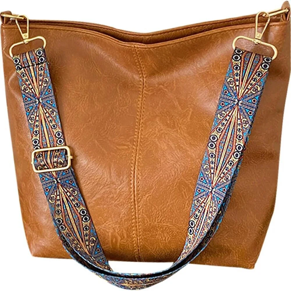 Women Crossbody Hobo Bag Vegan Leather Shoulder Purse Tote with Adjustable Strap